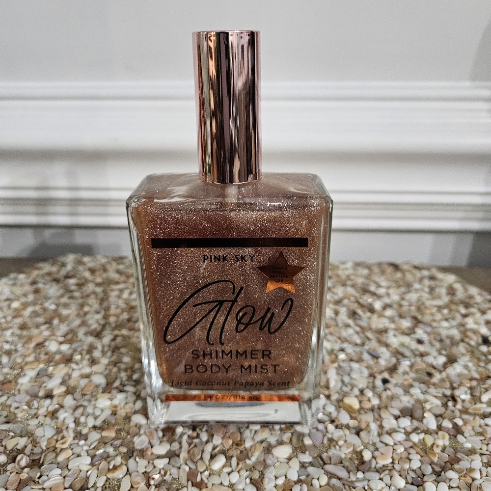 💥💥Fragrance Pink Sky Glow Shimmer Body Mist Light Coconut Papaya Scent 4oz…